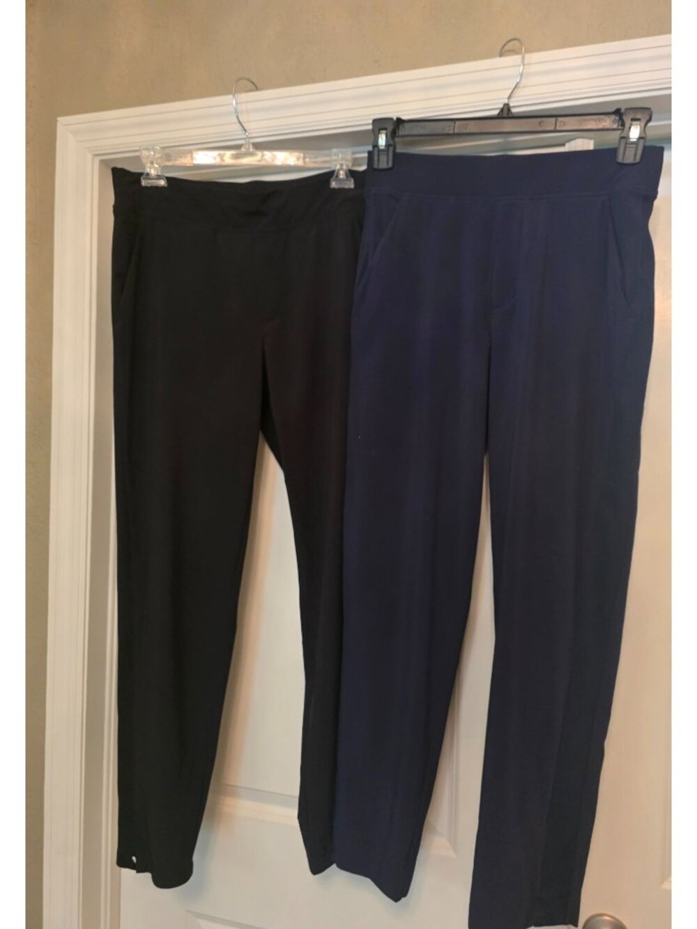 Athleta Lot of 2 Brooklyn Ankle Pants Blue black size 4 TALL